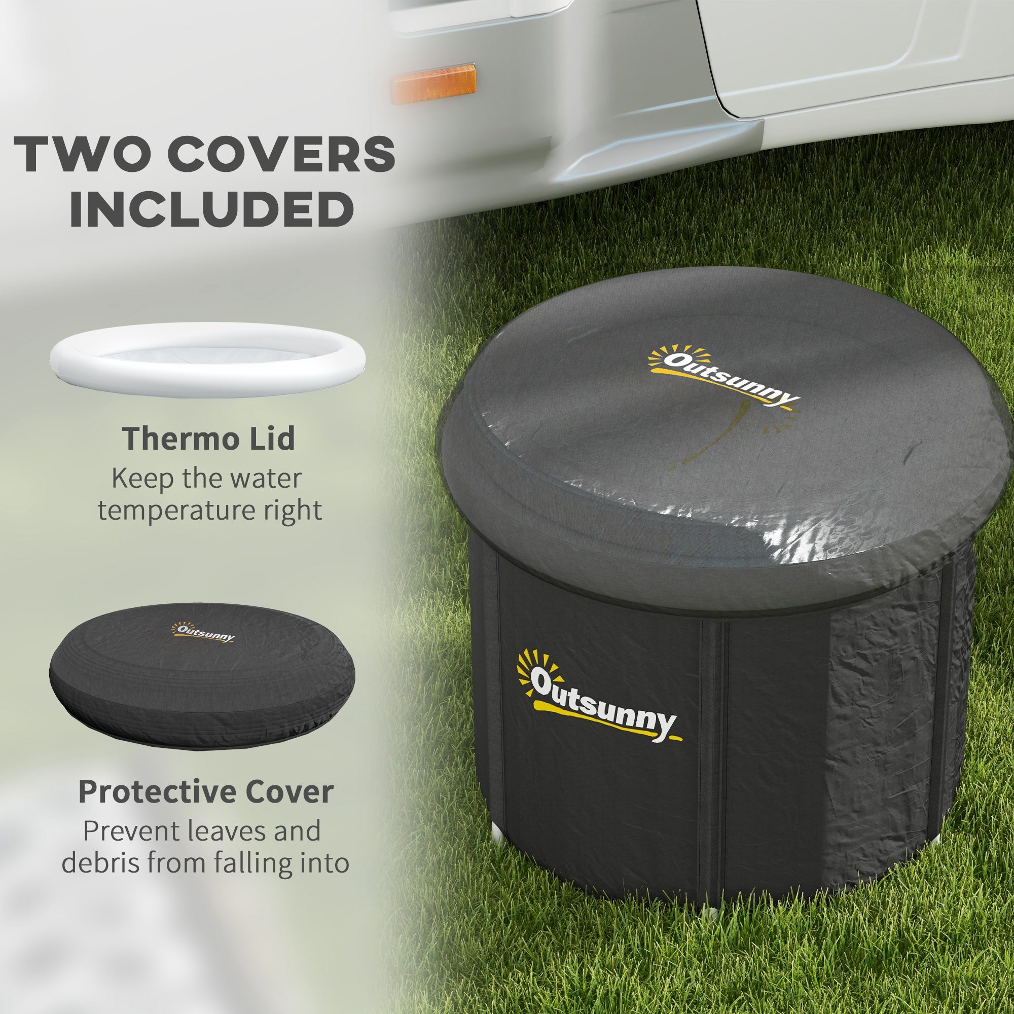 Portable Ice Bath Tub with Lid